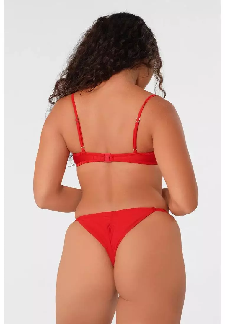 Simone Underwire Bikini Top / Red Hot Gloss