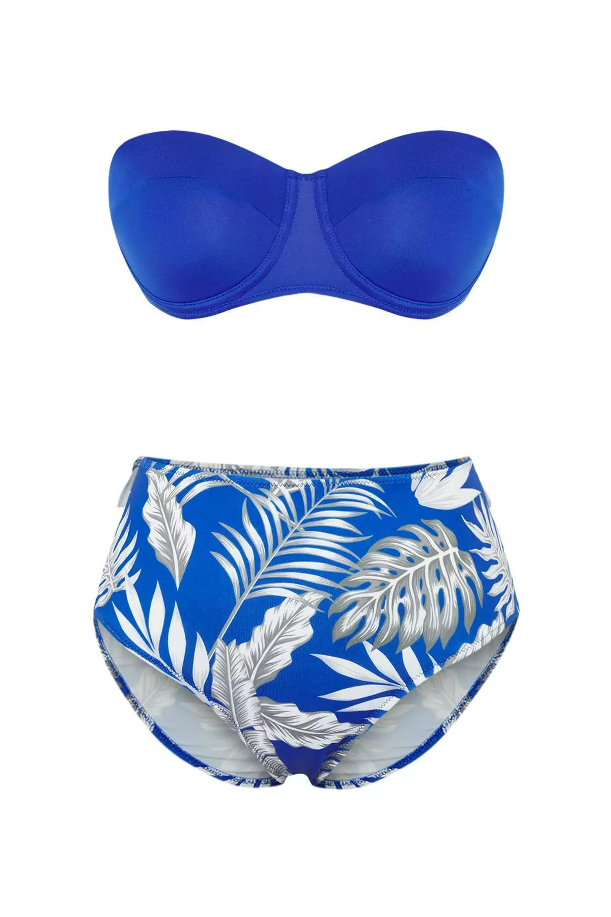 Saks Tropical Pattern Bikini Set & Kimono 3 Piece Beach Wear Set