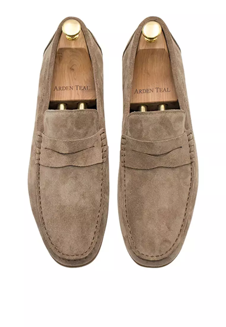 Gregores Sand Suede Penny Moccasins