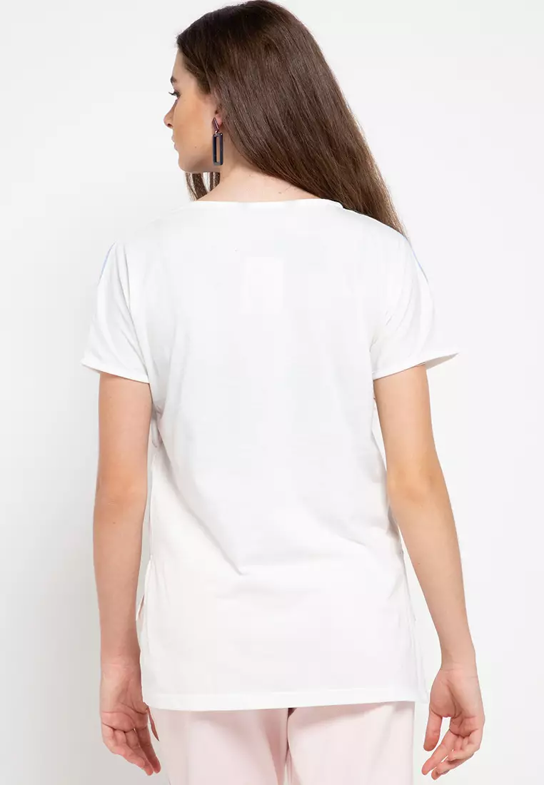 Blouse Atasan Kombinasi Tutone