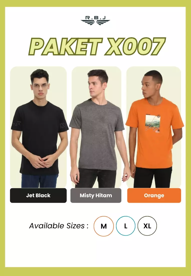 Pay 1 Get 3 RBJ T-Shirt Cotton Combed