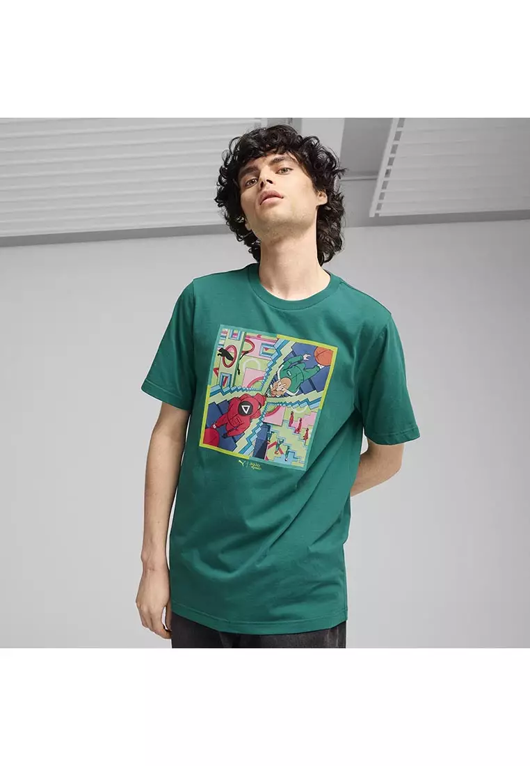 PUMA M SQUID GAME GRAPHIC TEE MINT TEA 国内発送 Puma - PUMA X SQUID GAME GRAPHIC TEE MINT TEA l Buy Men's