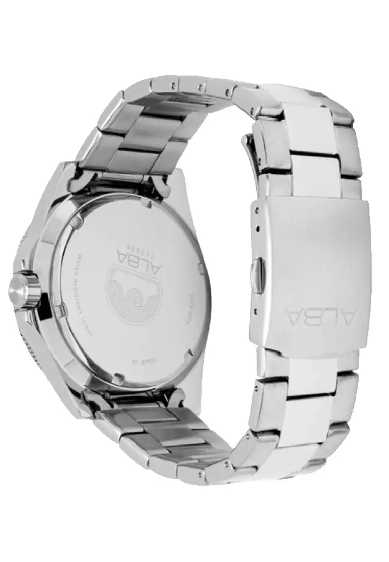 Jam Tangan Pria Alba Original Garansi Resmi AG8L97 AG8L97X1 Strap Stainless Steel Silver