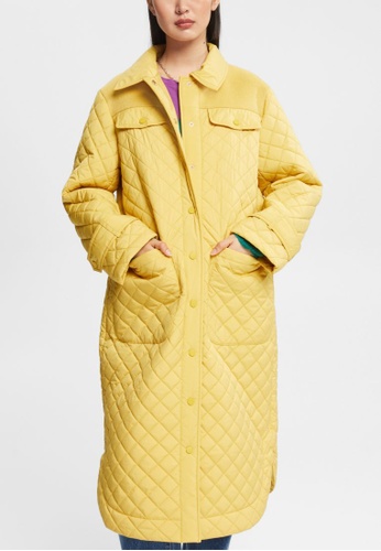 ESPRIT yellow ESPRIT Long quilted coat 470A7AA222417DGS_1