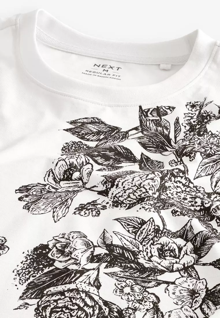 Tシャツ・カットソー FLORAL PRINT T-SHIRT Jack & Jones oversized t-shirt with flower print in black | ASOS