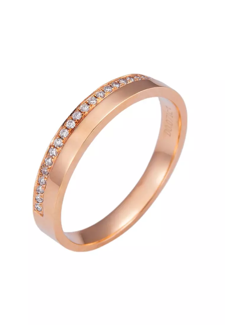 Buy LITZ LITZ 18K Rose Gold Ring YF CNCQL152 2024 Online ZALORA