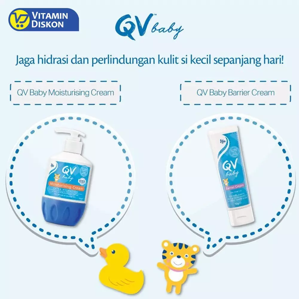 QV BABY BARRIER CREAM 50G BPOM -melindungi kulit bayi, ruam popok, tubuh yang sensitif