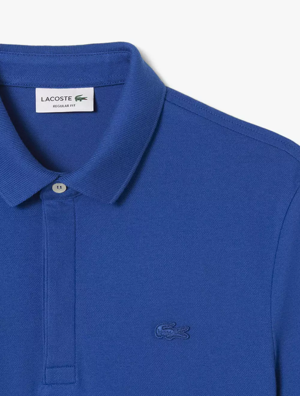 Regular Fit Paris Stretch Piqué Polo Shirt - Blue
