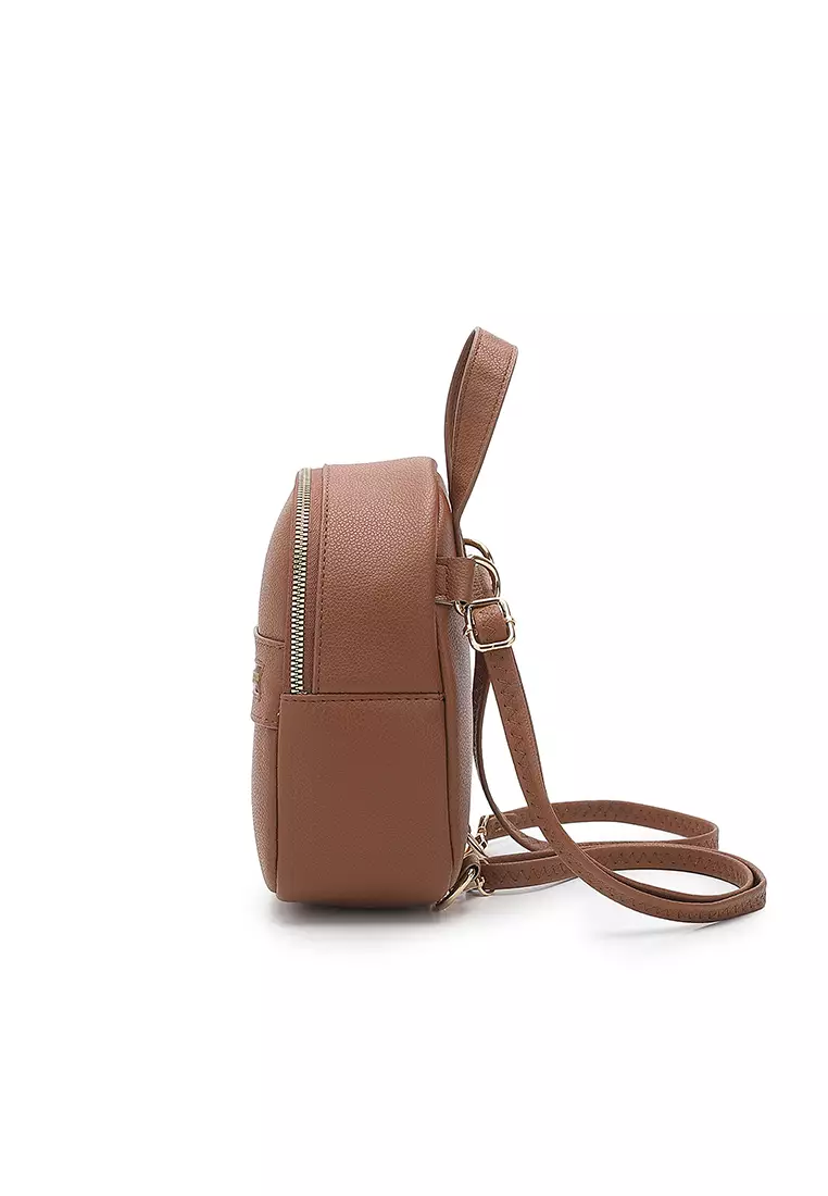 Women's 2-Way Backpack / Crossbody Bag / Sling Bag - Brown