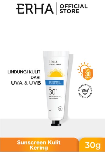 Erha Perfect Shield Normal To Dry Skin Spf30pa Sunscreen Kulit Kering