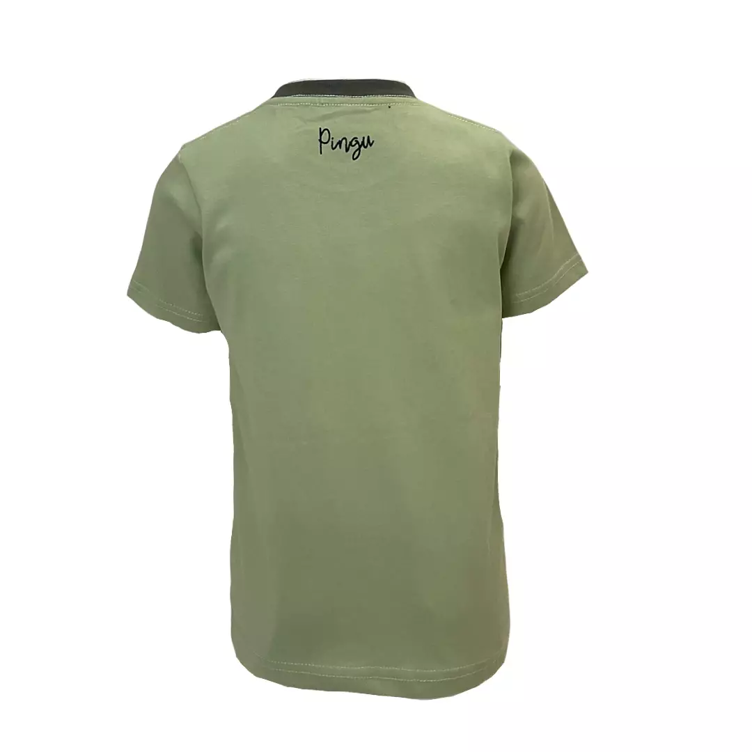 Pingu Kaos Anak Laki Laki Sablon Hijau Sage 92000132