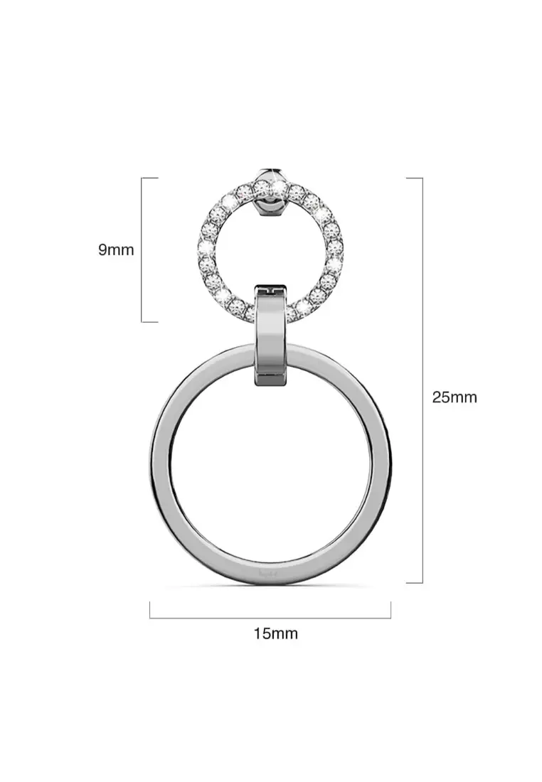 Orbit of Radiance Earrings Embellished with SWAROVSKI® Crystal in White Gold