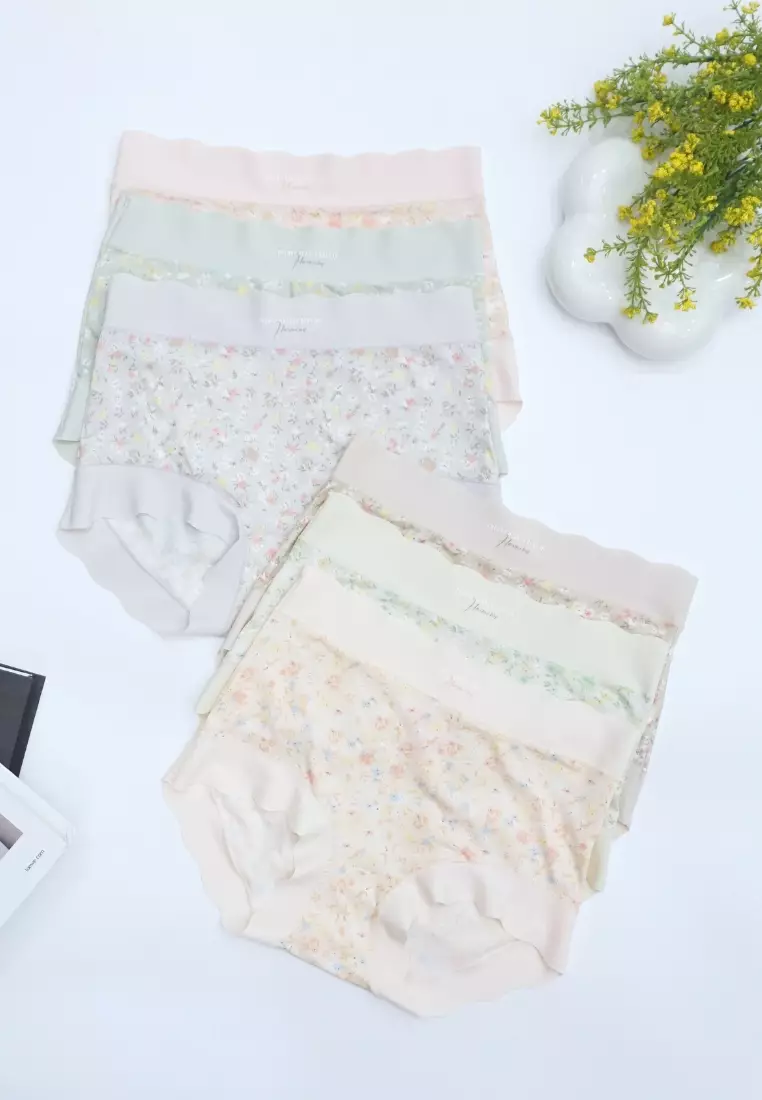 6 Pack Emery Ice Silk with Mid Rise Panties