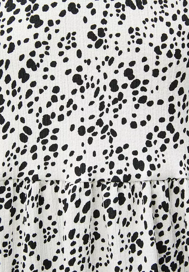 Puff Sleeves Mini Dress