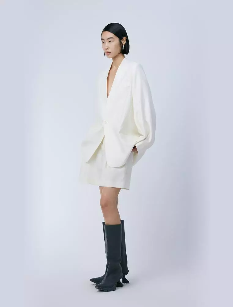 Single-Breasted Loose Fit Suit Jacket