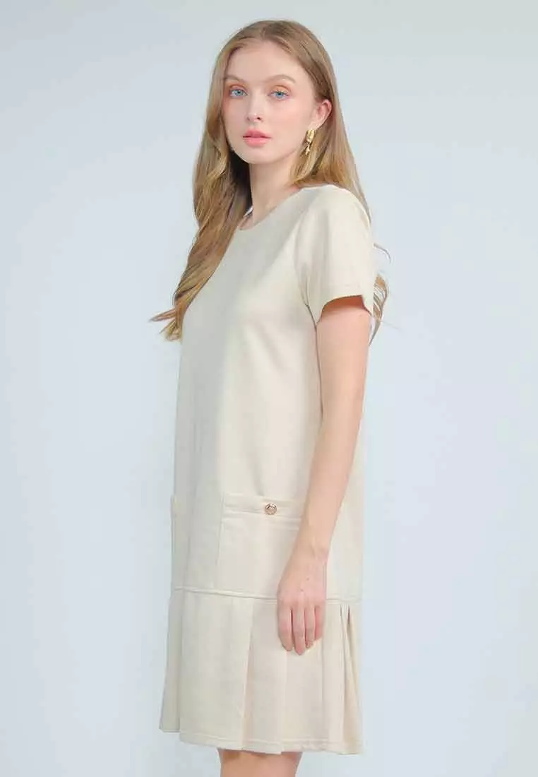 Lysandra Shift Dress with Front Pockets