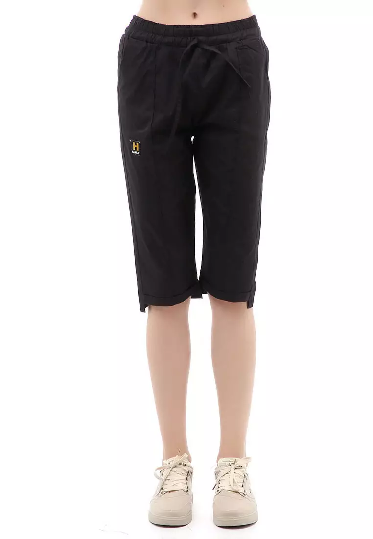 Madoc Short Pants Celana Pendek Kasual Wanita 3/4 Street Material Cotton ORGINAL - Black