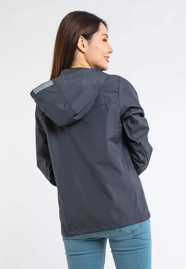 Forest Ladies Premium Windbreaker Women Trekking Biker Jacket Jogging Running Hoodie Waterproof Jacket - 830118 - 03DkGrey