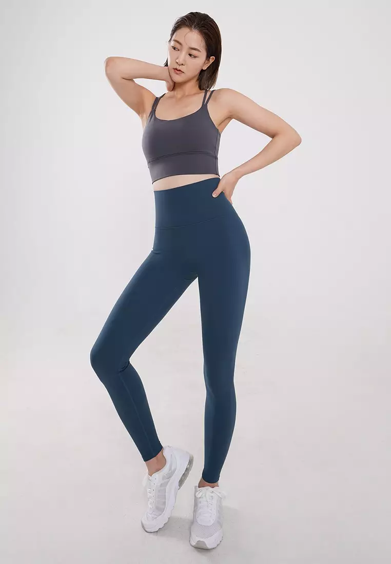 Aqua Blue Yoga Leggings for Women High Waist Activewear