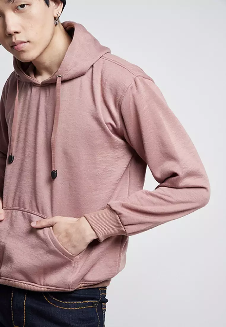 Jaket Polos Jumper Hoodie Sweater Warna Merah muda