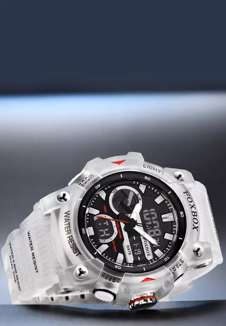 Buy LIGE FOXBOX Chronograph Unisex Digital/Analogue Quartz Watch, Semi