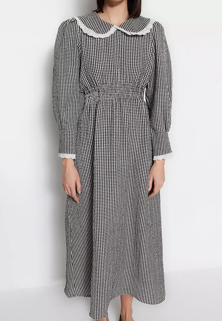 Gingham dress cheap long sleeve