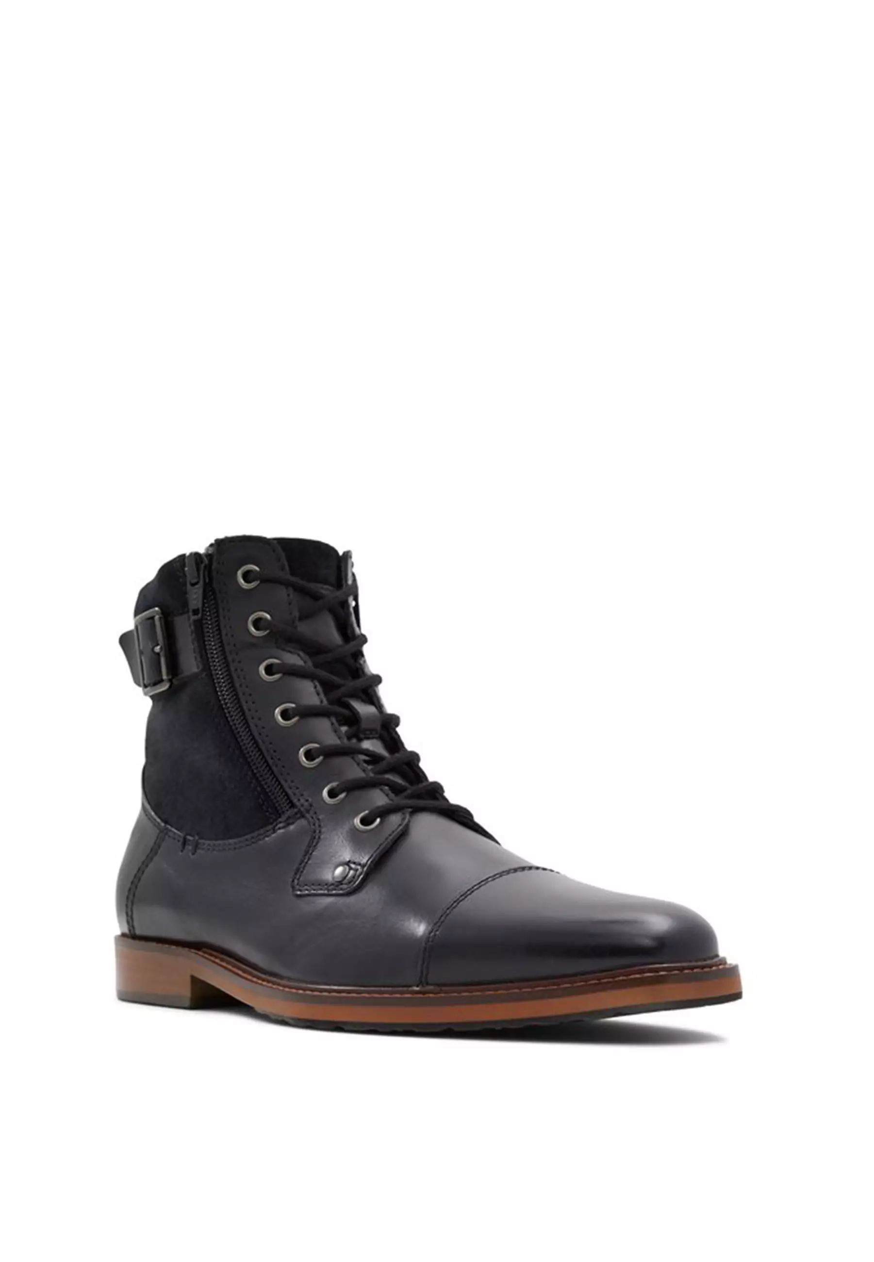 Aldo black ankle boots sales
