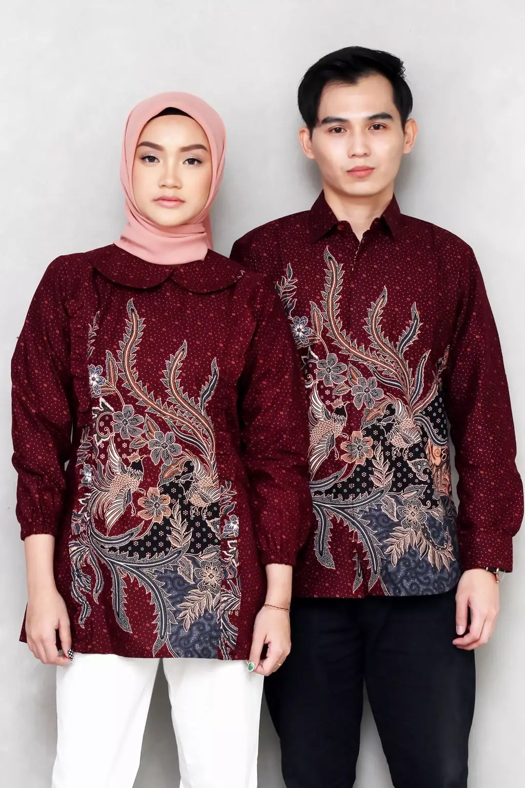 Jual Batik Adyatma Batik Adyatma Wanita Seera Maroon Blouse Original ...