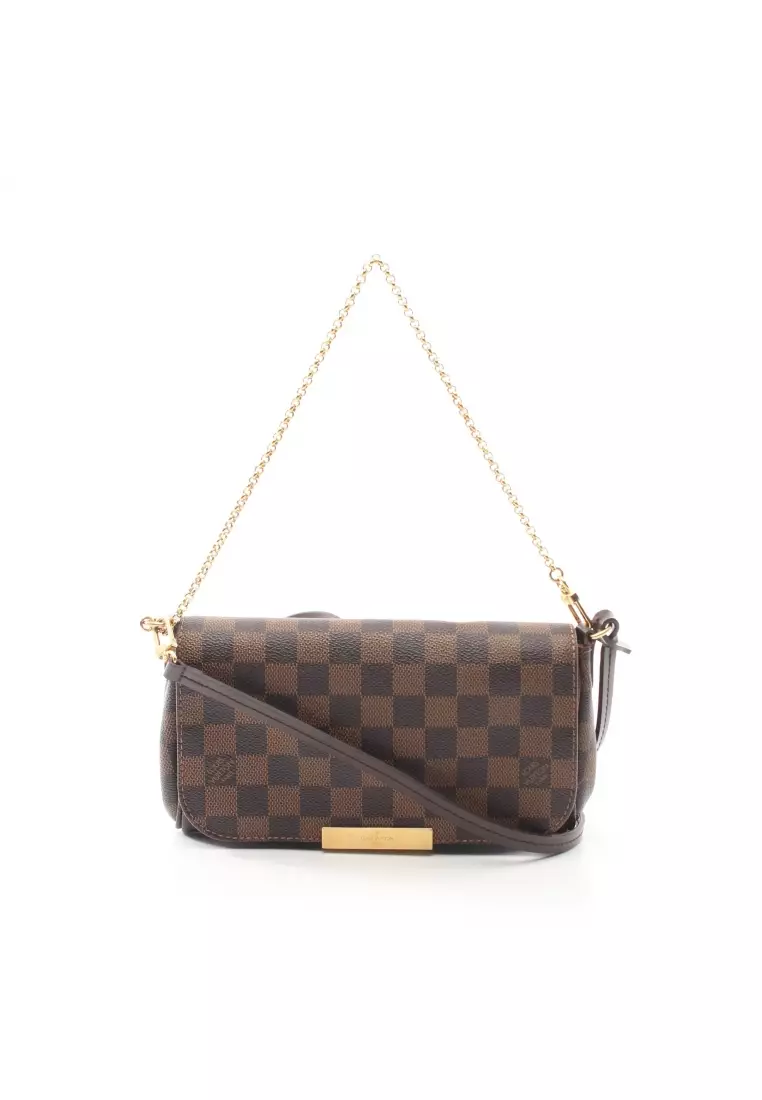 Buy Louis Vuitton Pre-loved LOUIS VUITTON Favorite MM Damier ebene chain  handbag PVC leather Brown 2023 Online