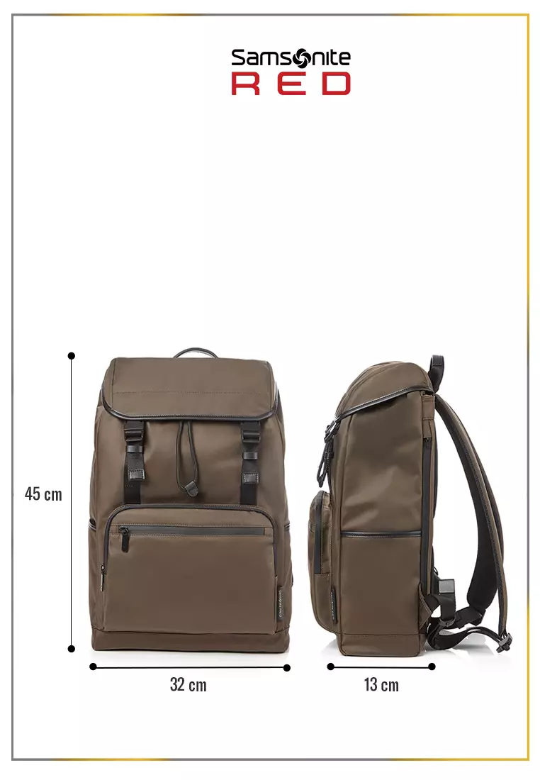 Samsonite Red Label Ellwood Flap Backpack – Dark Brown