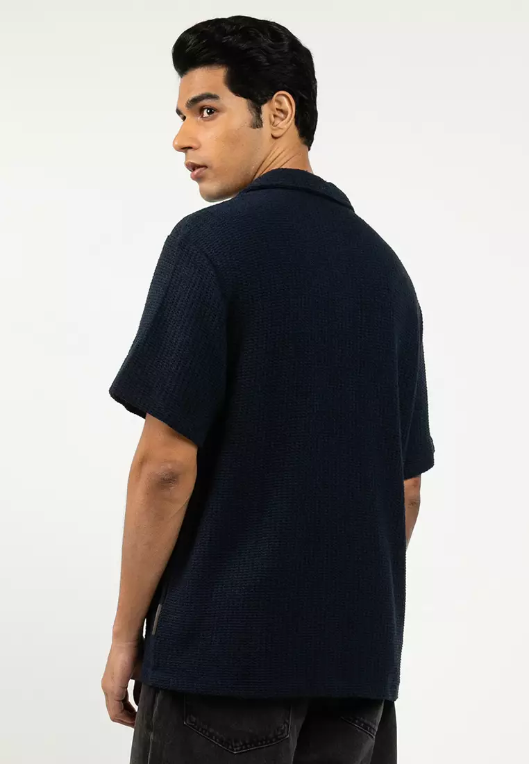 Tuck Stitch Relaxed Camp Shirt - Calvin Klein Jeans