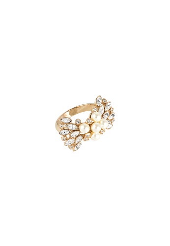 Grossé gold Grossé Magnifique: gold plating, rhinestone, faux pearl ring GJ81062 35CBAAC1F0FF8FGS_1