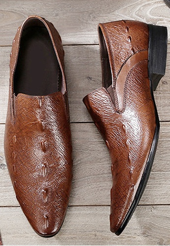vans crocodile embossed leather slip ons