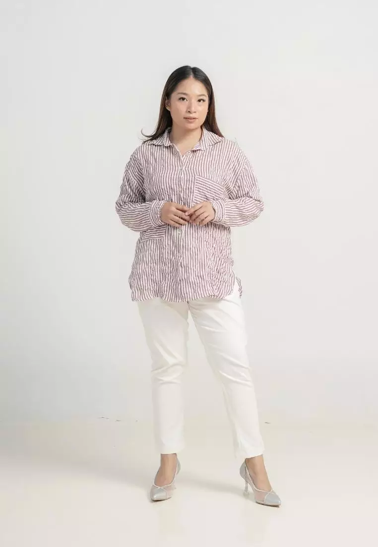 Plus Size Oversized Shirts Bica Red