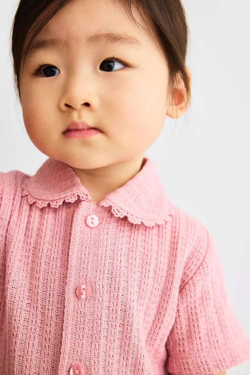2-piece pointelle-knit set