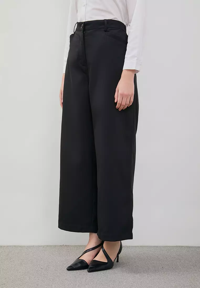 DUST Celana Kulot Narita Hitam (D.39154)
