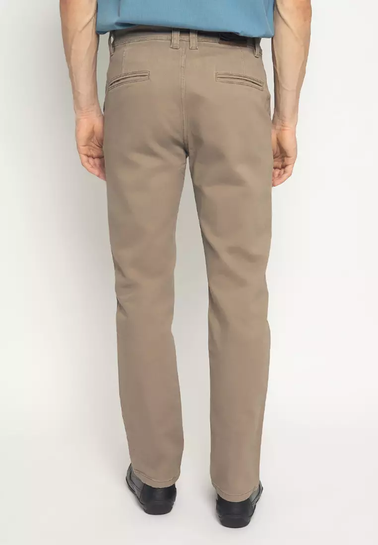 LGS - Celana Chinos Panjang Casual Pria - Stretch Katun - Reguler Fit - Double Back Pocket - CCT.583.S058