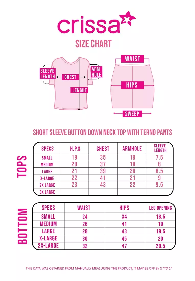 Plain Soft Wrinkled Woven Short Sleeves Terno Pants