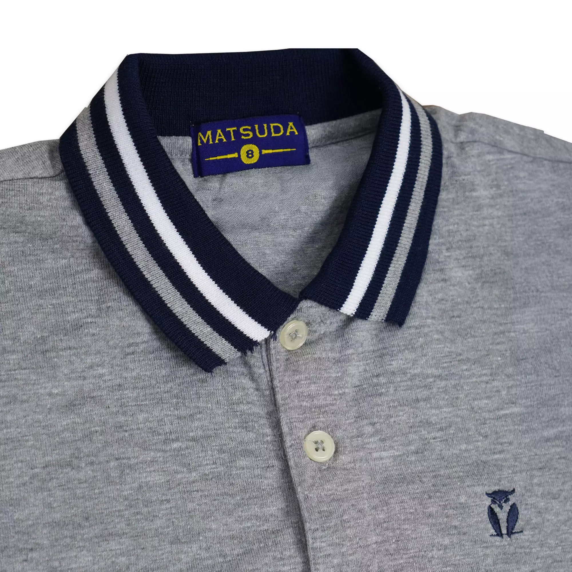 Matsuda baju kaos polo anak laki laki katun umur 2-12 Toby Grey
