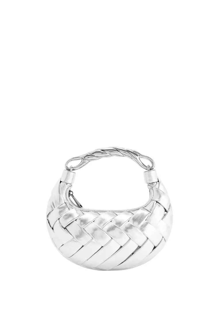 Orla Weave Handbag - Silver