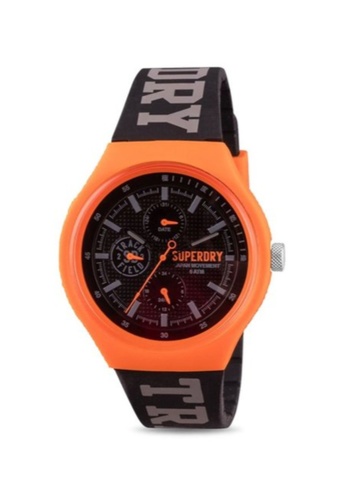 Superdry 黑色 and 橘色 Superdry SYG188BO Men's Watch F520BAC6910F00GS_1