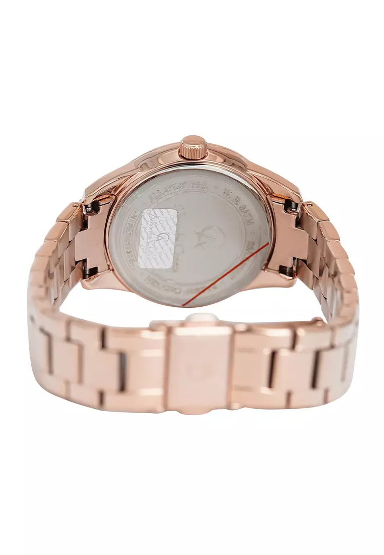 Alexandre Christie 2A89 BFBRGBO - Jam Tangan Chronograph Wanita - Rosegold Brown - Stainless Steel