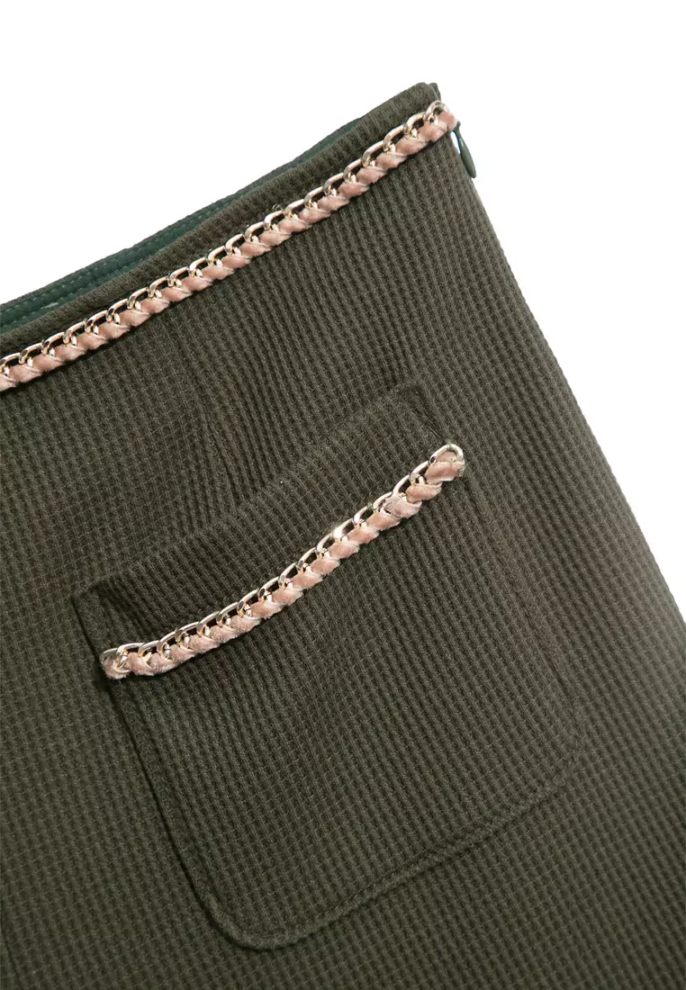 Dark Olive Green Boot Leg Pants