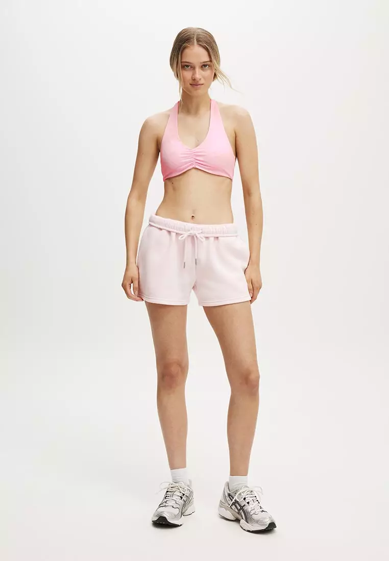 Ultra Soft Scrunch Halter Crop Bra