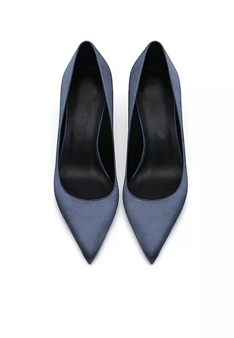 6CM Silk Fabrics Pointed High Heel Shoes HZL163