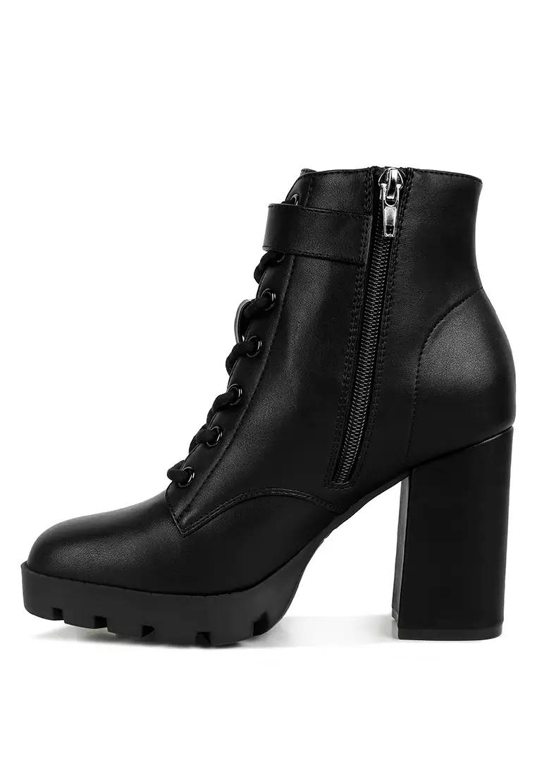 Buy London Rag Black Faux Leather Lace Up Boots 2024 Online ZALORA