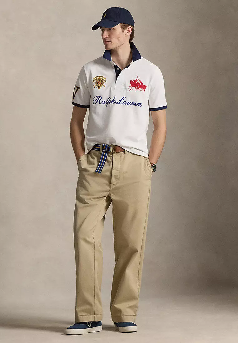 Classic Fit Crest Mesh Polo Shirt