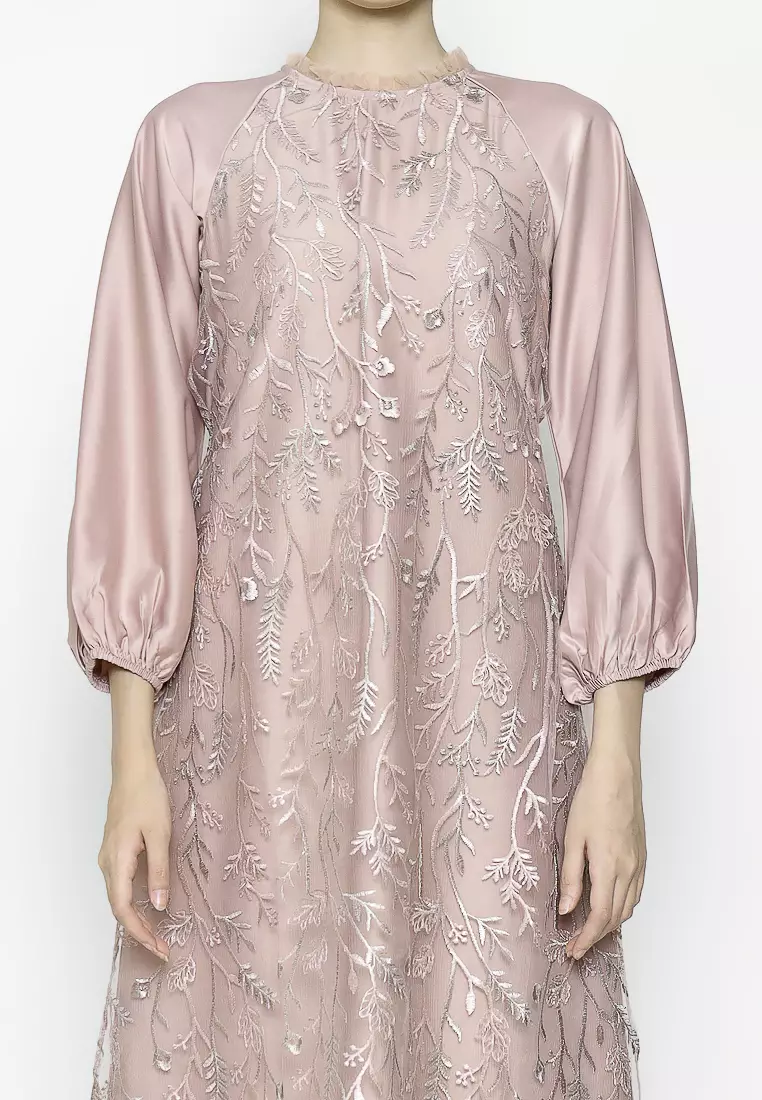 Urban Exchange Rose Gamis Pink - Long Dress Gamis Lebaran Pink Warna Pink