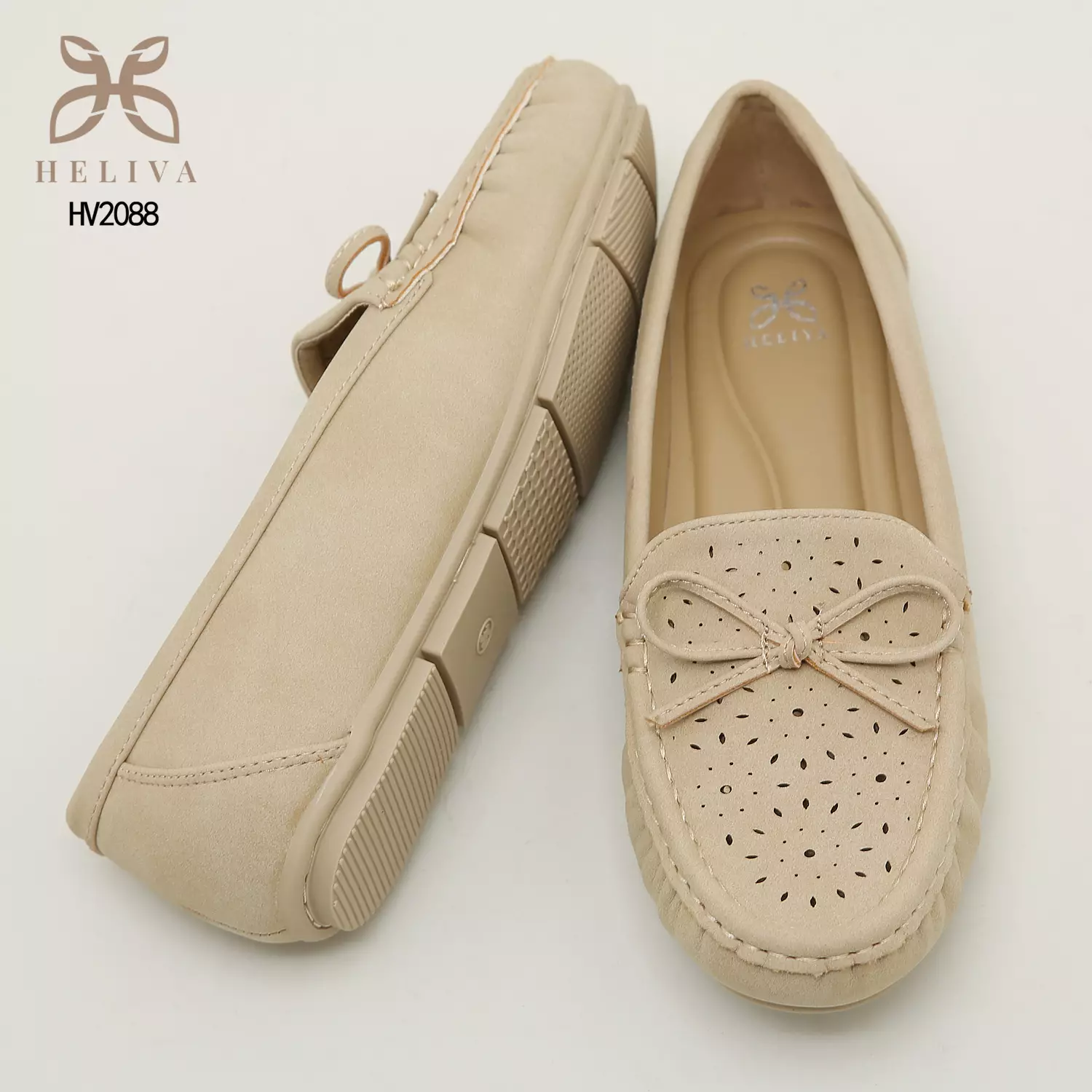 Heliva Elysia Loafers Slip On Bow Shoes