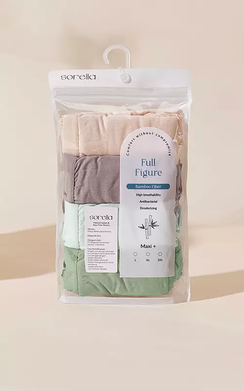 Panty Pack Natural Bamboo Fibre Maxi Plus S25-73308MIX